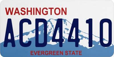 WA license plate ACD4410