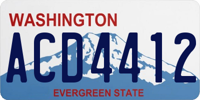 WA license plate ACD4412