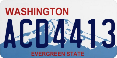 WA license plate ACD4413