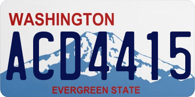 WA license plate ACD4415