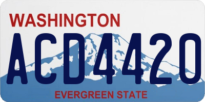 WA license plate ACD4420