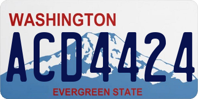 WA license plate ACD4424