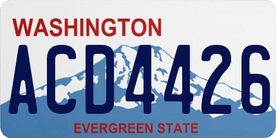 WA license plate ACD4426