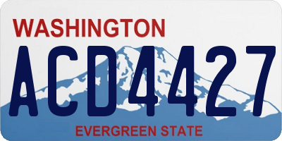 WA license plate ACD4427