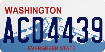 WA license plate ACD4439