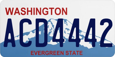 WA license plate ACD4442