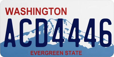 WA license plate ACD4446