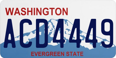 WA license plate ACD4449