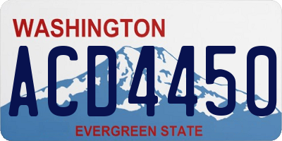 WA license plate ACD4450
