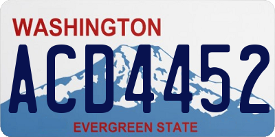 WA license plate ACD4452