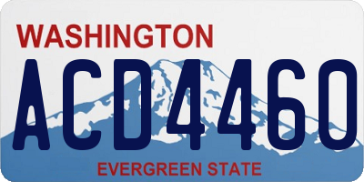 WA license plate ACD4460