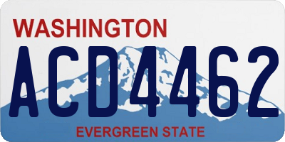 WA license plate ACD4462