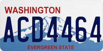 WA license plate ACD4464