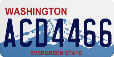 WA license plate ACD4466