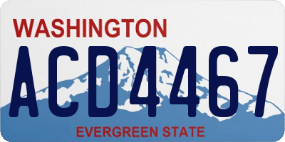 WA license plate ACD4467