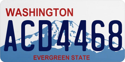 WA license plate ACD4468