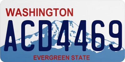 WA license plate ACD4469