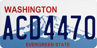WA license plate ACD4470