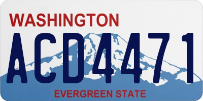 WA license plate ACD4471