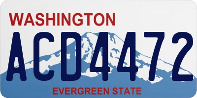 WA license plate ACD4472