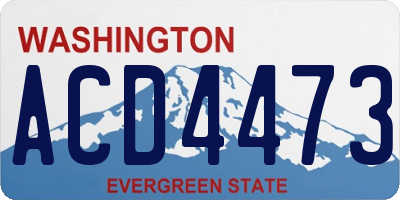 WA license plate ACD4473