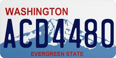 WA license plate ACD4480