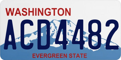 WA license plate ACD4482