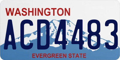 WA license plate ACD4483