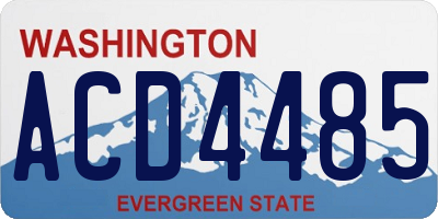 WA license plate ACD4485