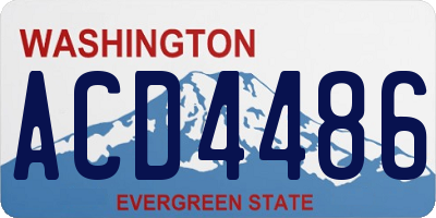 WA license plate ACD4486