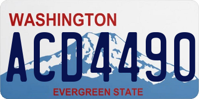 WA license plate ACD4490