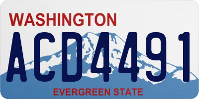 WA license plate ACD4491