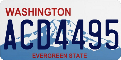 WA license plate ACD4495