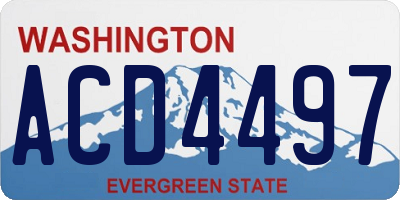 WA license plate ACD4497