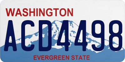 WA license plate ACD4498
