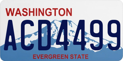 WA license plate ACD4499