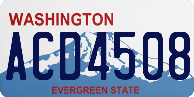 WA license plate ACD4508