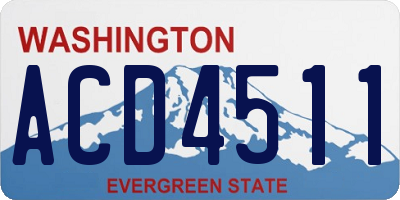 WA license plate ACD4511