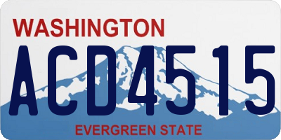 WA license plate ACD4515