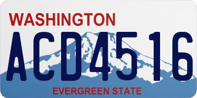 WA license plate ACD4516