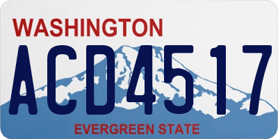 WA license plate ACD4517