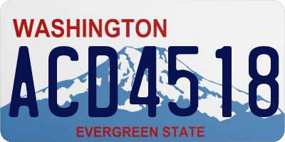 WA license plate ACD4518