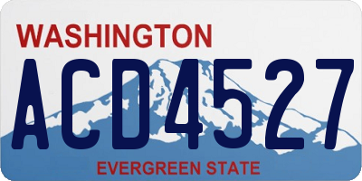 WA license plate ACD4527