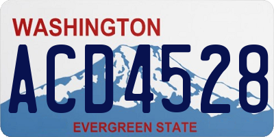 WA license plate ACD4528
