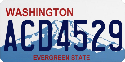 WA license plate ACD4529