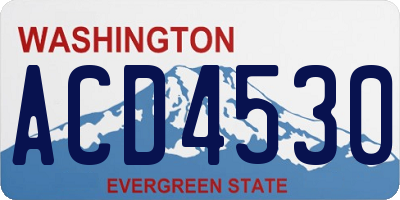 WA license plate ACD4530
