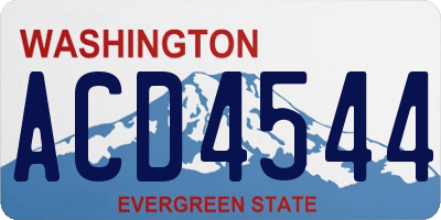 WA license plate ACD4544