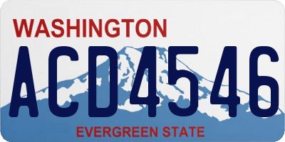 WA license plate ACD4546