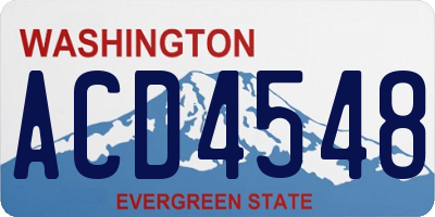 WA license plate ACD4548
