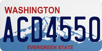 WA license plate ACD4550